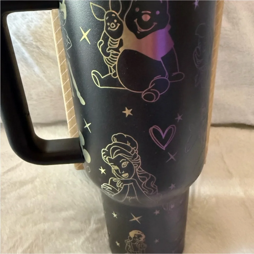 Stanley Disney 40 oz. Black Iridescent Oil Slick Castle and Friends Tumbler - Picture 7 of 13